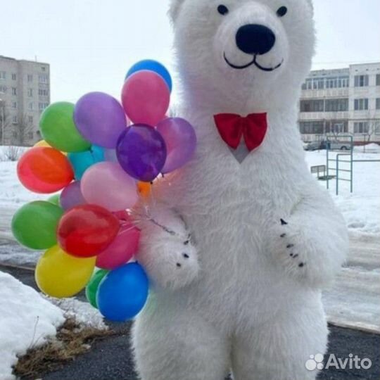 Белый мишка поздравление