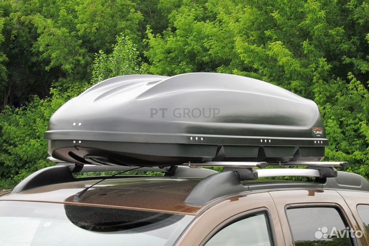 Бокс на крышу PT Group Turino Черный (410 л)