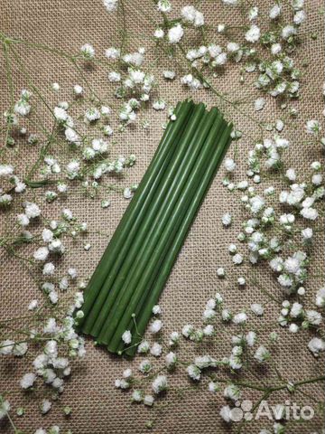 Зелёная восковая свеча №80