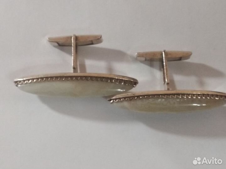 Запонки СССР серебро 875