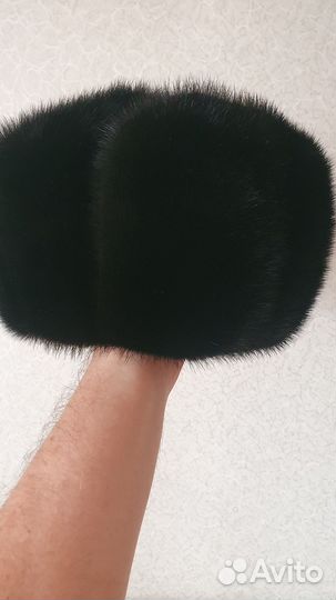 Шапка ушанка норковая