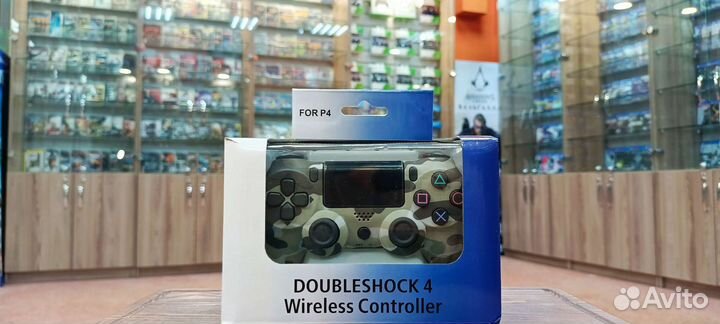 Джостик ps4 серый хакки