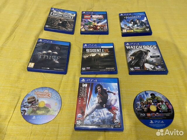 Восемь игр на PS 4 объявление продам