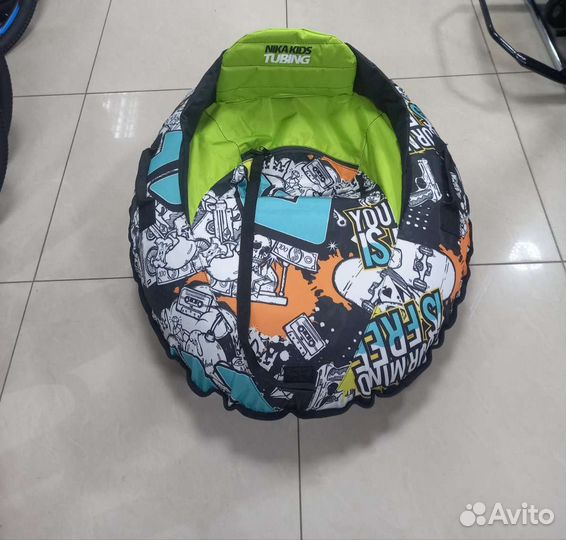 Тюбинг ватрушка Ника машинка 95 см со спинкой