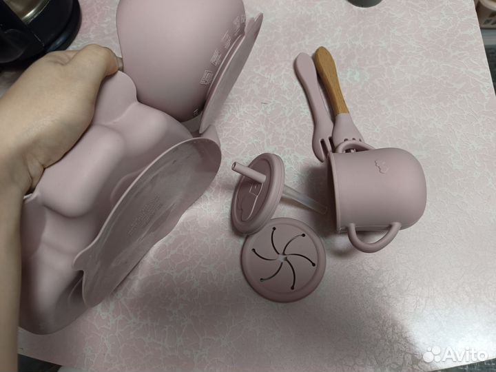 Набор детской силиконовой посуды