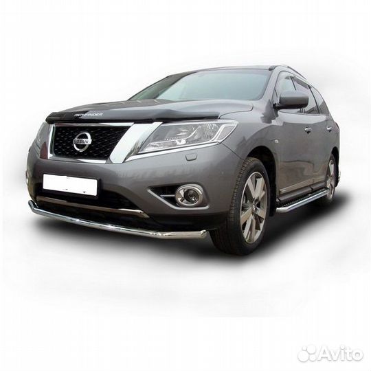 Защита переднего бампера Nissan pathfinder (2014)