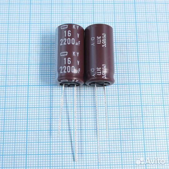 2200uF 16v 16v2200uF 12.5x25 KY - Электролитически