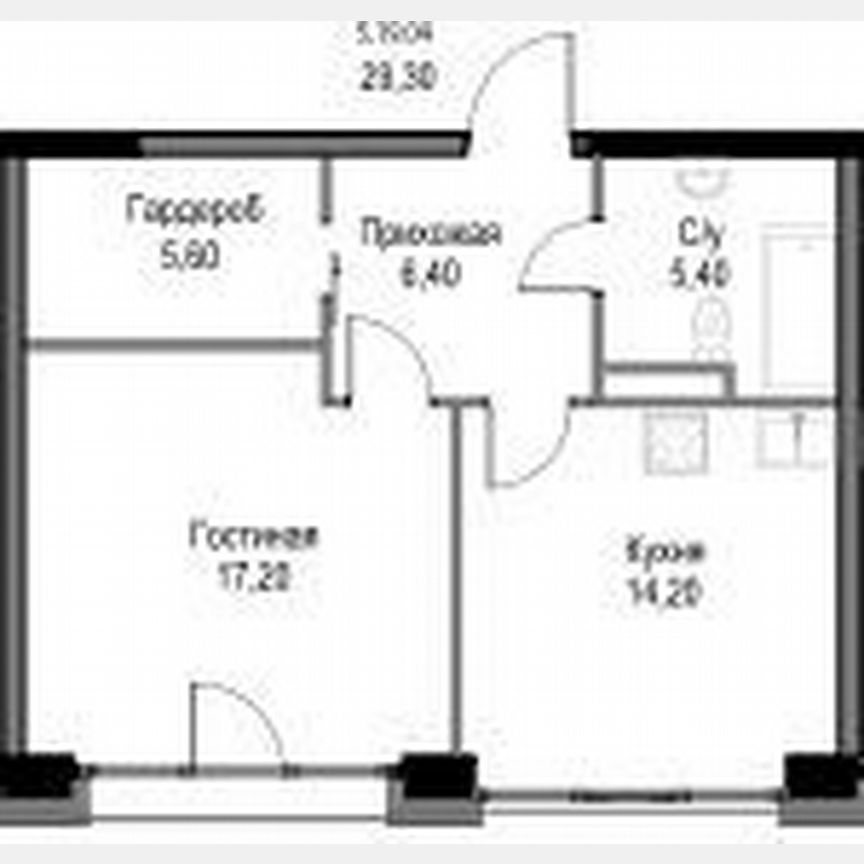 1-к. квартира, 48,8 м², 19/25 эт.