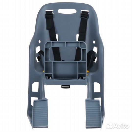 Велокресло заднее, крепление на багажник, цвет сер