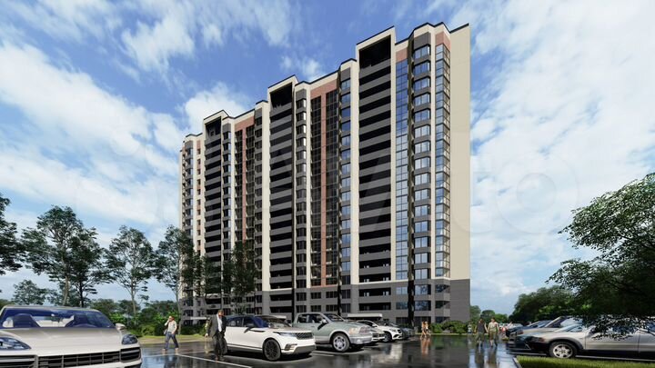 2-к. квартира, 71,7 м², 9/18 эт.