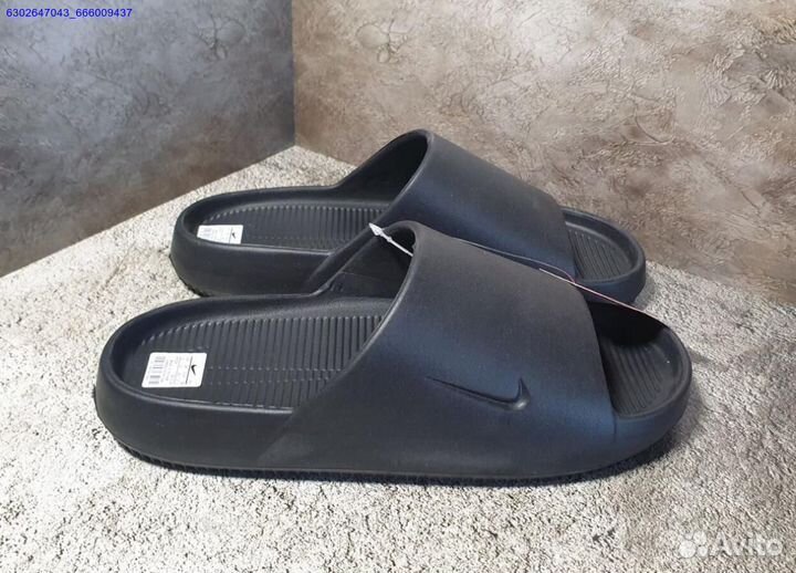 Тапочки Nike Calm Slide чёрные (Арт.84160)