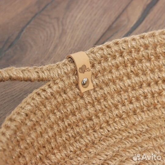 Лежанка для животных, D 35 см, джут