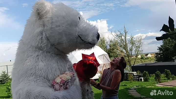 Белый мишка поздравление