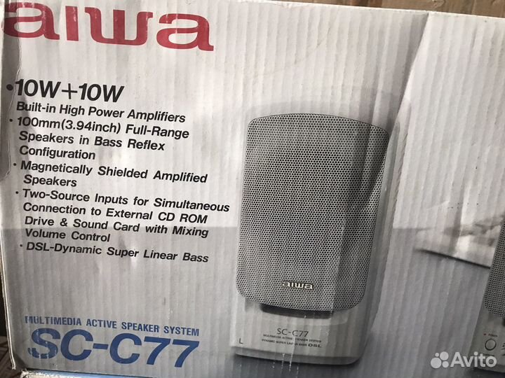 Колонки для компьютера aiwa 20вт новые