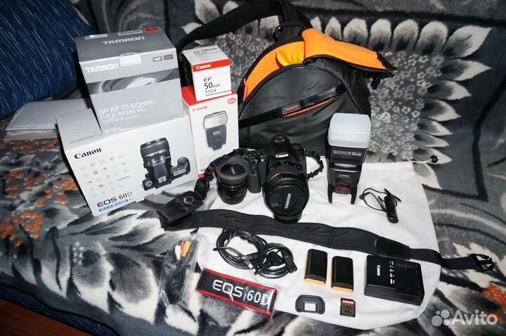 Canon 60D +2 объектива и вспышка