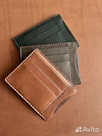 Картхолдер - кошелек из кожи под автодокументы