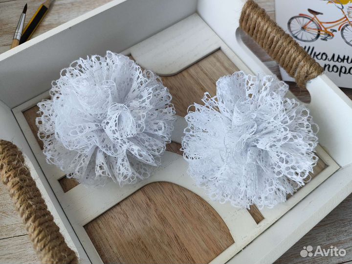 Бантики из кружева в школу садик