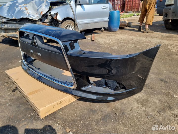 Бампер передний Mitsubishi Lancer X 10 черный X42