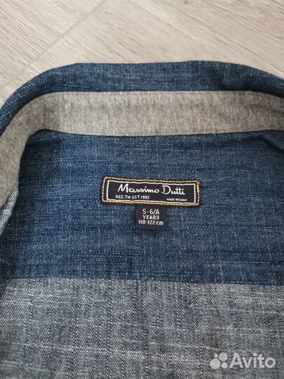 Джинсовая рубашка massimo dutti детская