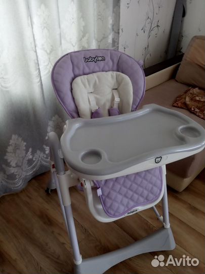 Стульчик шезлонг для кормления babyton как новый