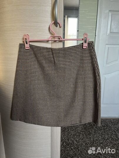 Юбка в гусиную лапку