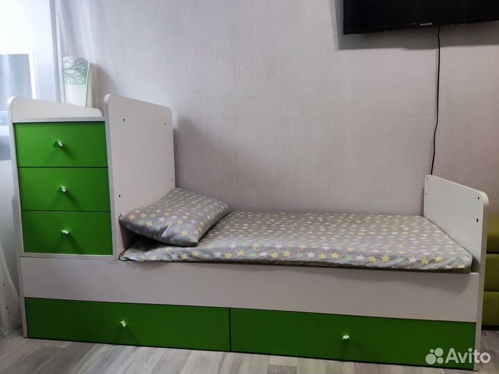 Детская кроватка-трансформер 3 в 1 Фея 1100