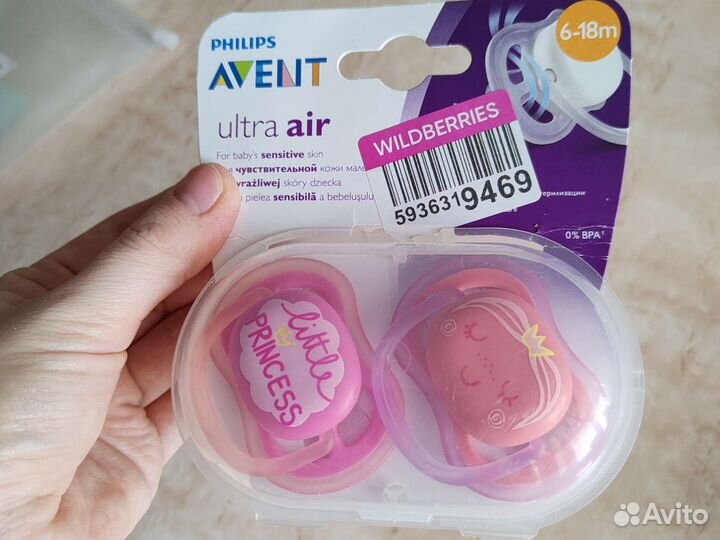 Соска пустышка avent 6-18