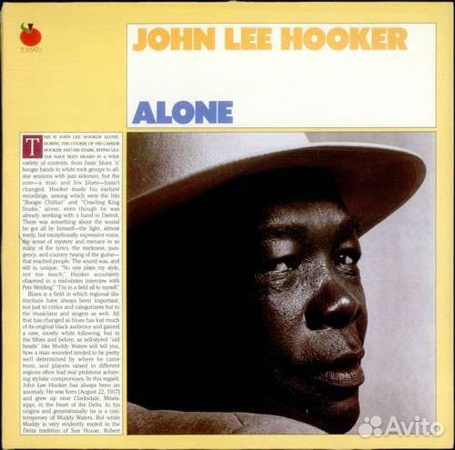 John Lee Hooker Alone 2 lp vinyl 1989
