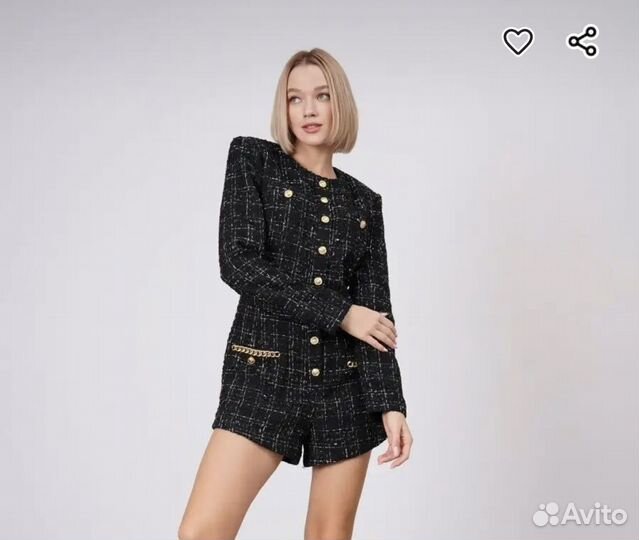 Твидовый комбинезон lime L