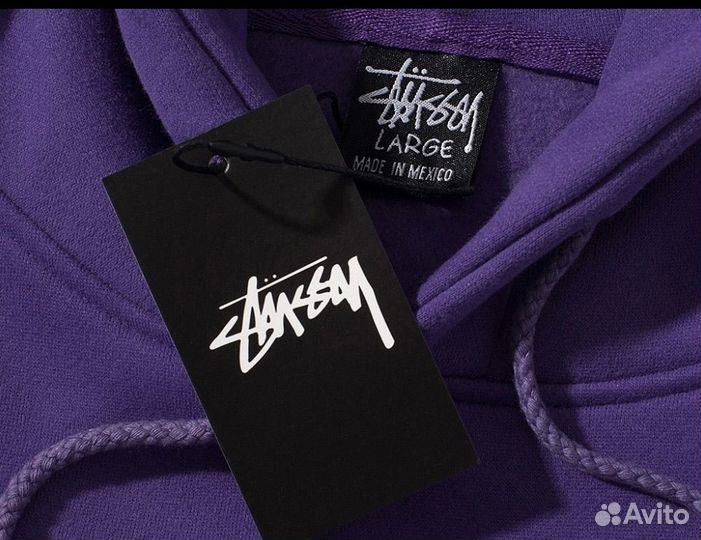 Худи stussy фиолетовое