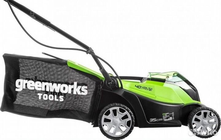 Газонокосилка аккумуляторная greenworks G40LM35 бе