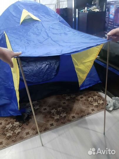 Палатка туристическая 4 местная с крышей