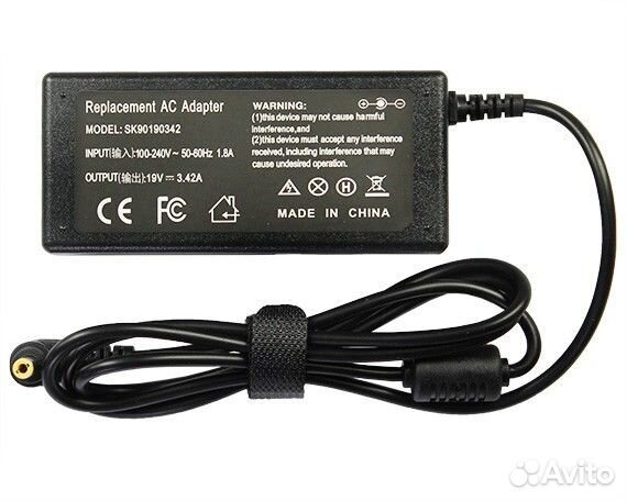 Блок питания для ноутбука 19 V/3,42 A, 5,5*2,5