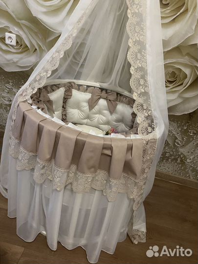 Бортики в кроватку люкс сатин