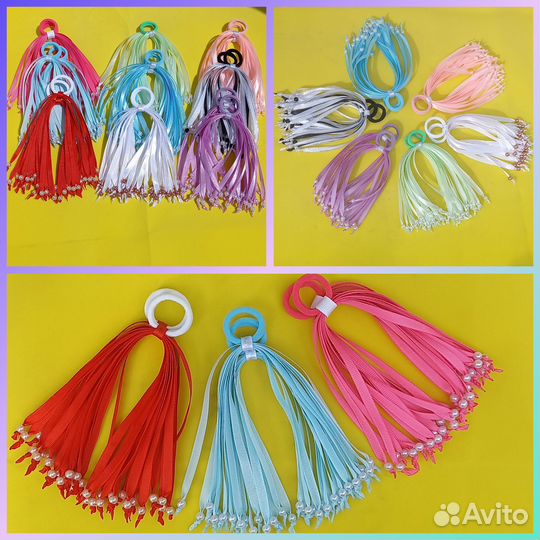 Резиночки для волос с висюльками ручной работы