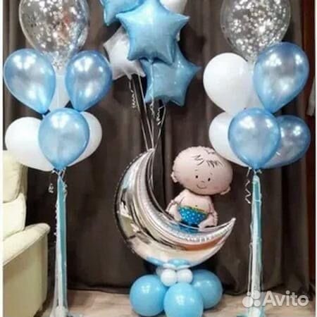 Гелиевые воздушные шары на выписку из роддома