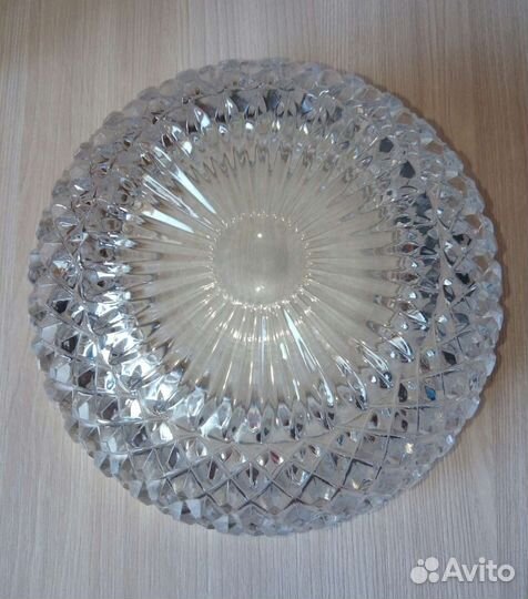 Чаша хрустальная с металлическим ободком, СССР