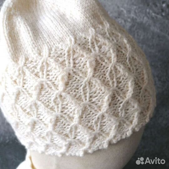Шапка вязаная для девочки и снуд 50-52