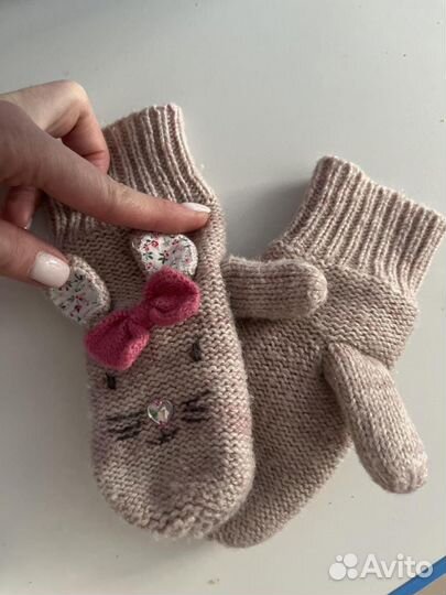 Варежки осень-зима 2-4 года