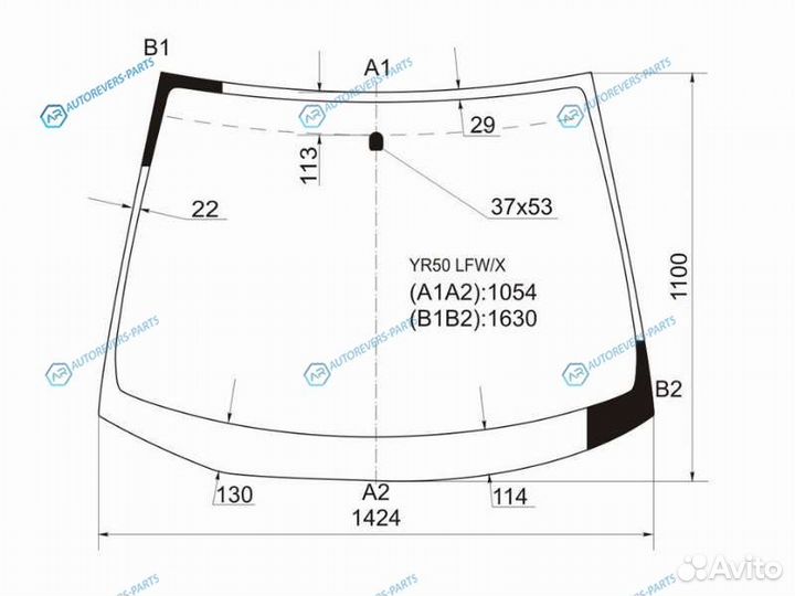YR50 lfwx Стекло лобовое toyota noahvoxy 01-07