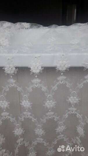 Тюль готовая с лентой 614 на 250 новая Турция