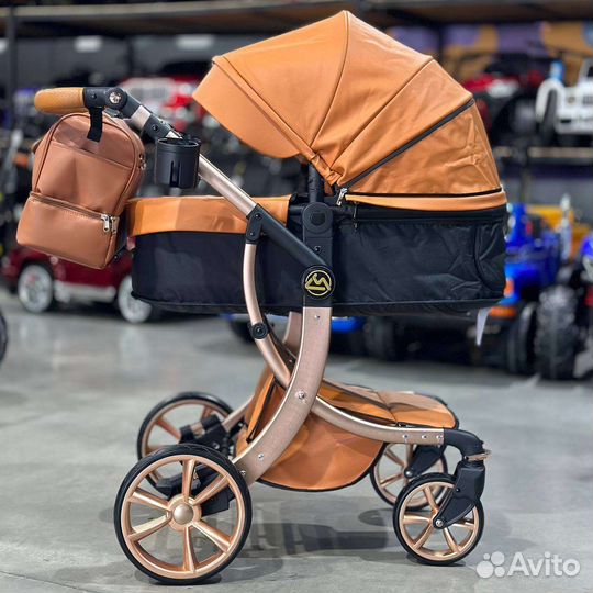 Коляска 3 в 1 Dalux/Luxmom 608-2 коричневый