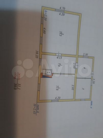 Дом 39 м² на участке 15 сот.