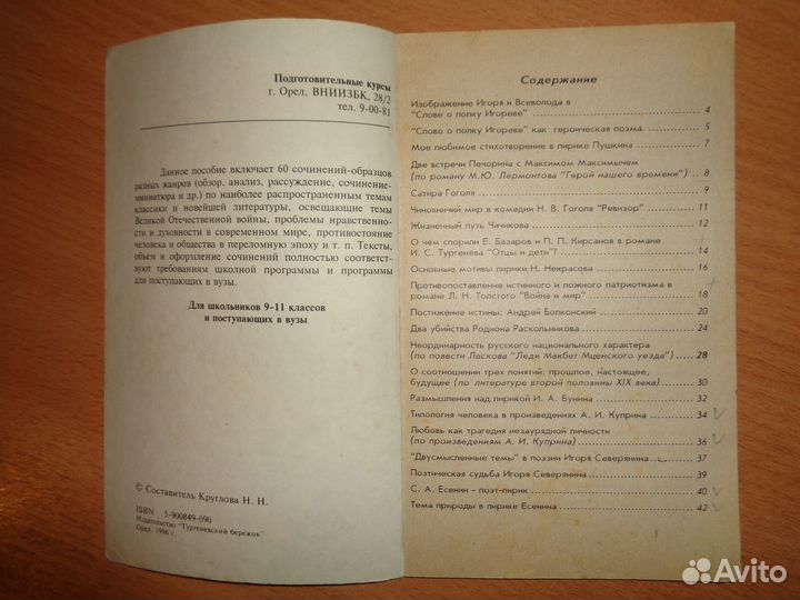 Сборники сочинений для старшеклассников