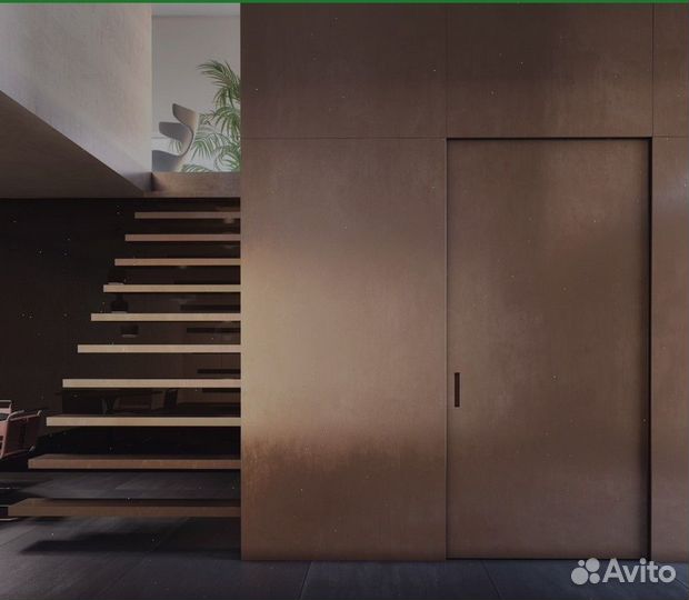 Дверь скрытая межкомнатная кромка черная 2100х700