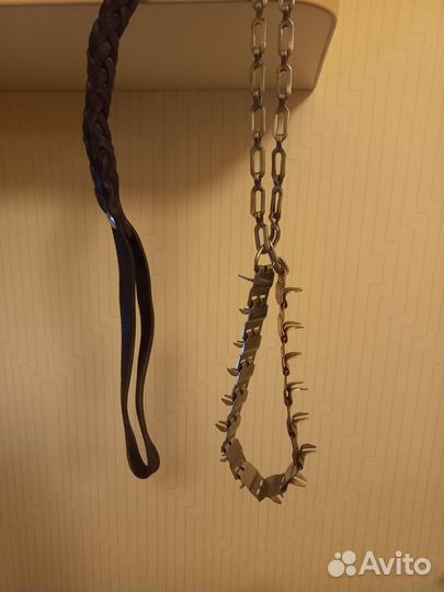 Намордник кожаный, строгий ошейник для собак