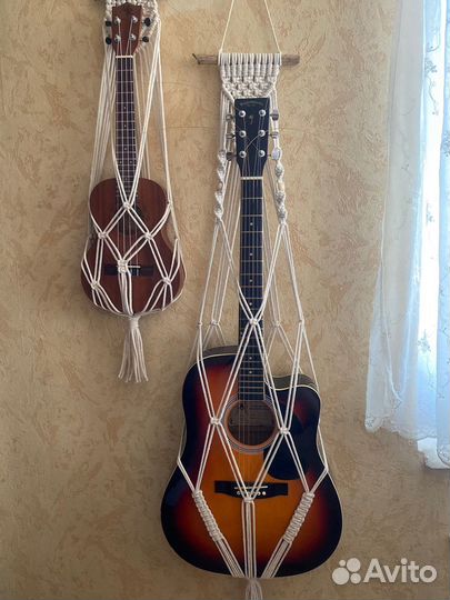 Держатель для гитары укулеле макраме подвес
