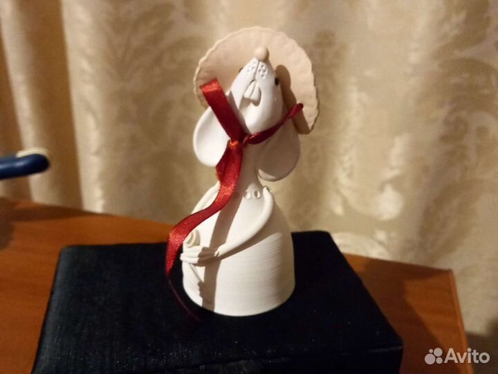 Колокольчики керамика. Крыска. Эмаль