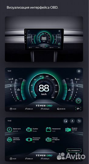 Автомобильный диагностический адаптер Teyes OBD2