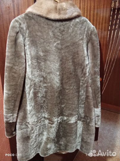 Шуба мутоновая с норкой 50-52